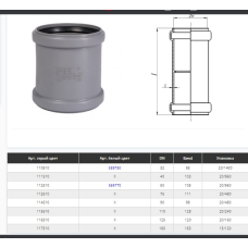 Муфта d=32 мм  Сірий (17005)