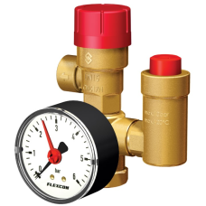 Група безпеки котлів до 60 кВт Flamco 3/4" 2,5 бар (27926)
