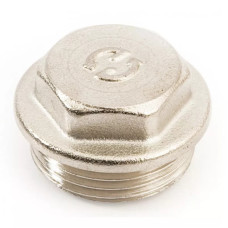 Заглушка латунна 1/2" ЗР Нікель (260040N040000A)
