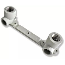 Коліно подвійне з ВР та планкою для змішувача 20мм (SNKD02020X)