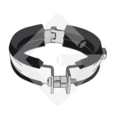 Хомут ковзний, з дистанційними шайбами та резиновою вкладкою RAUPIANO PLUS 110 / М10 (120027001)